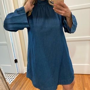 Rolla’s cool mock neck denim long sleeve tunic